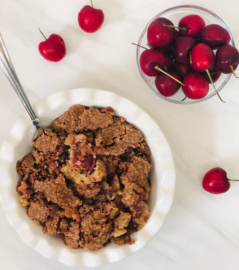 Chocolate Cherry Coffee Cake featuring Sweetheart Blend Coffee